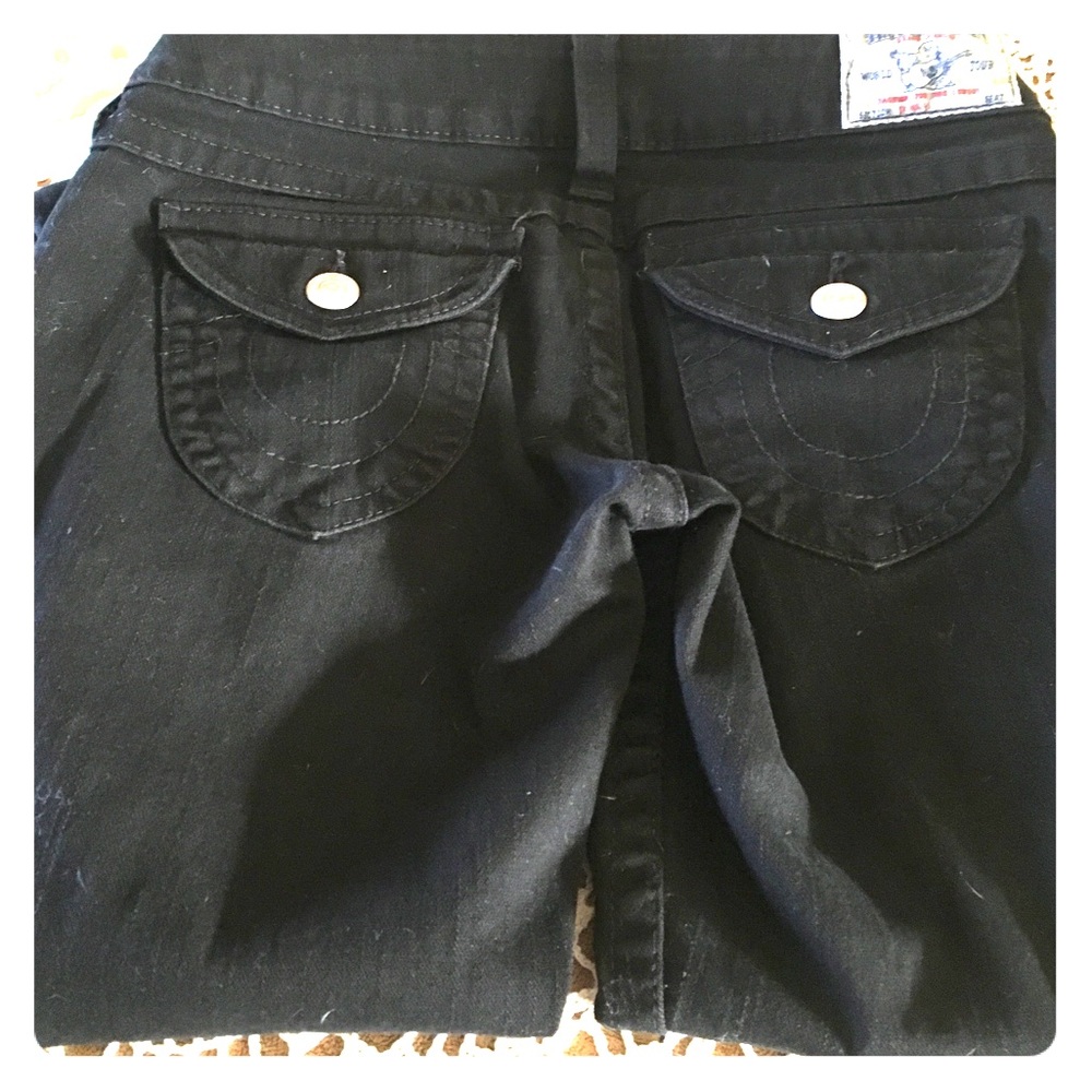 Black denim True Religion jeans